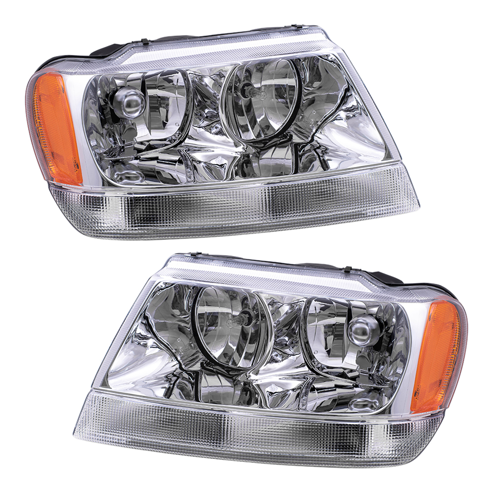 9904 Jeep Grand Cherokee New Pair Set Headlight