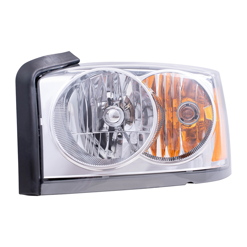 0607 Dodge Dakota Pickup Truck Drivers Headlight Assembly Chrome
