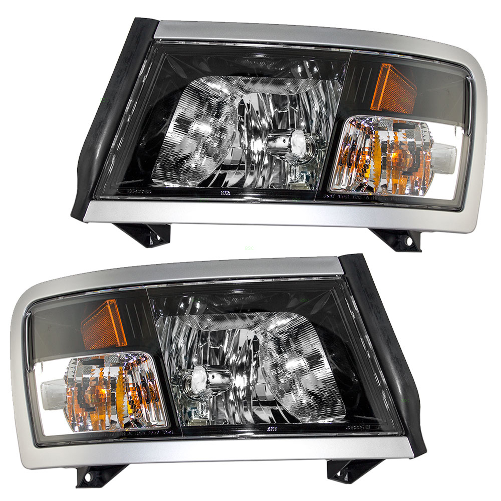 08 11 Dodge Dakota Pickup Truck New Pair Set Headlight