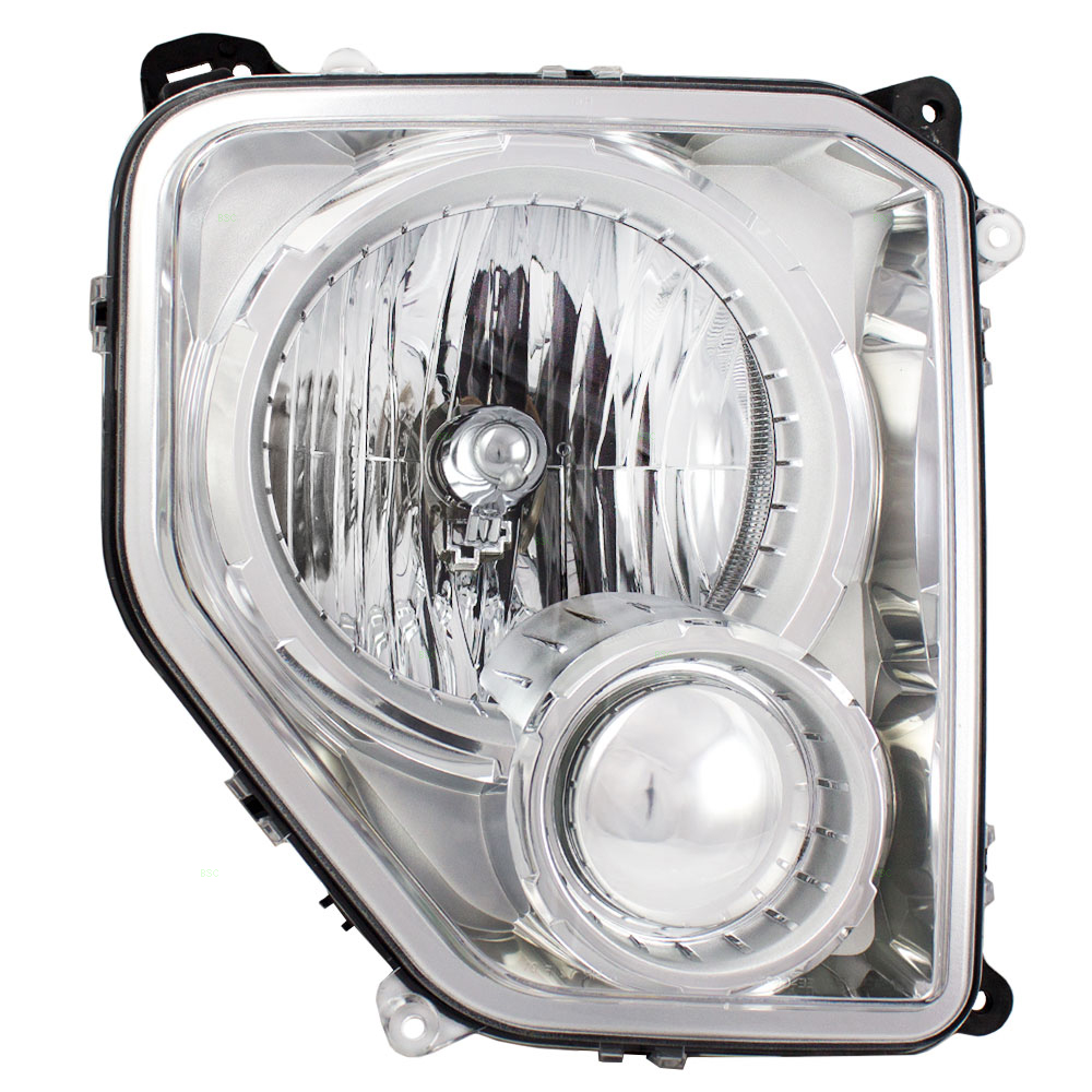 0812 Jeep Liberty Passengers Headlight Assembly Chrome Bezel