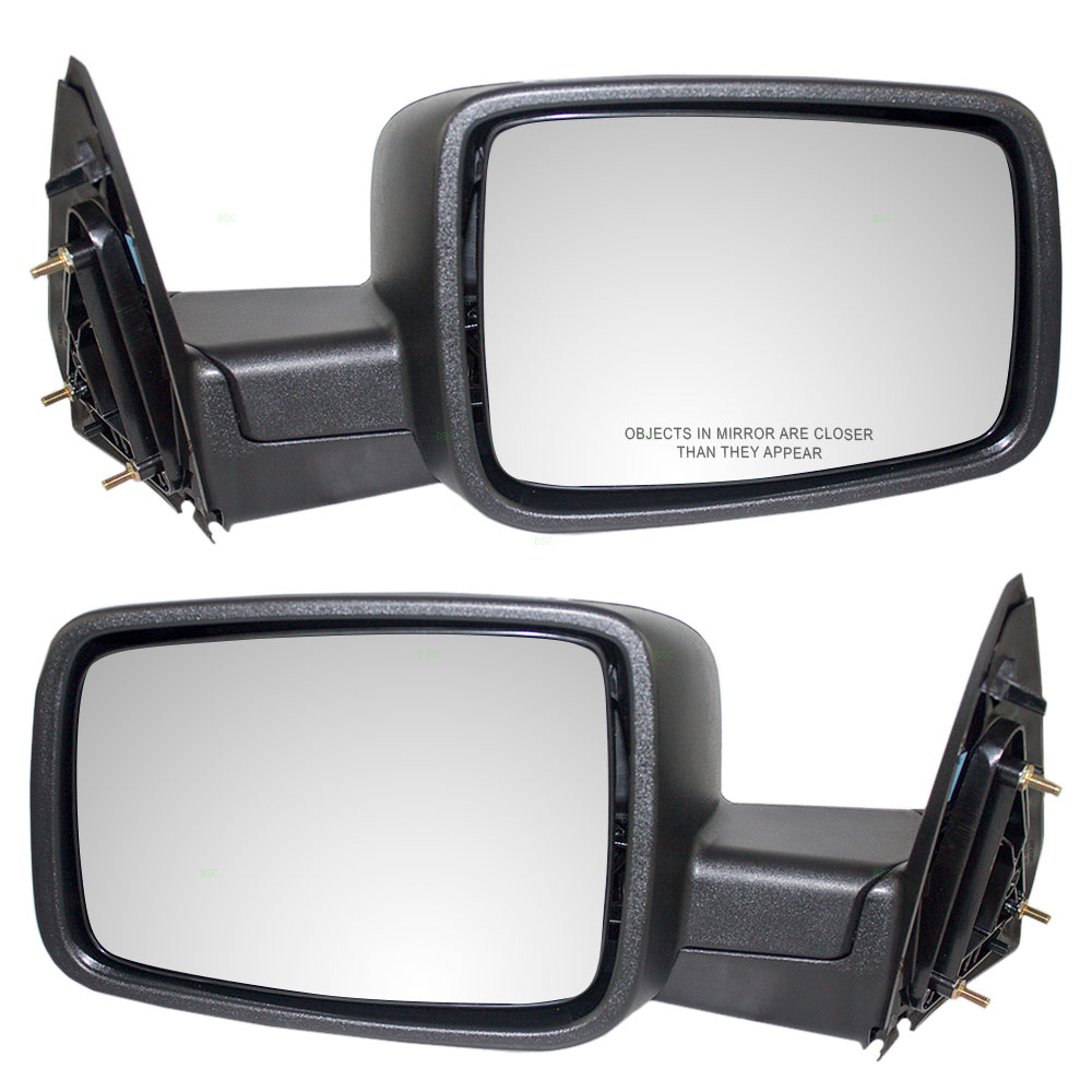 0912 Dodge Ram Pickup Truck Set of Side View Manual Mirrors Textured