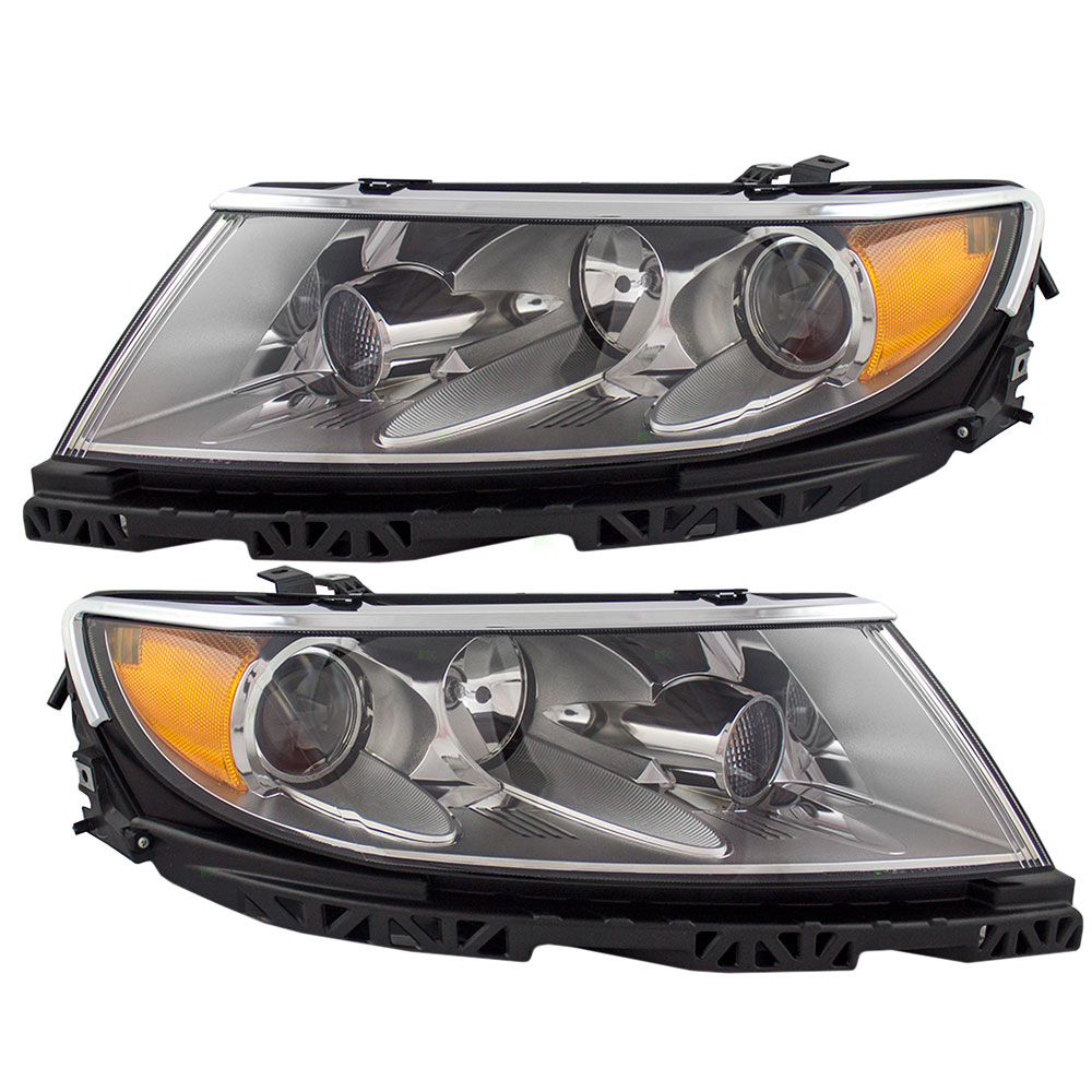 1012 Lincoln MKZ New Pair Set Halogen Headlight