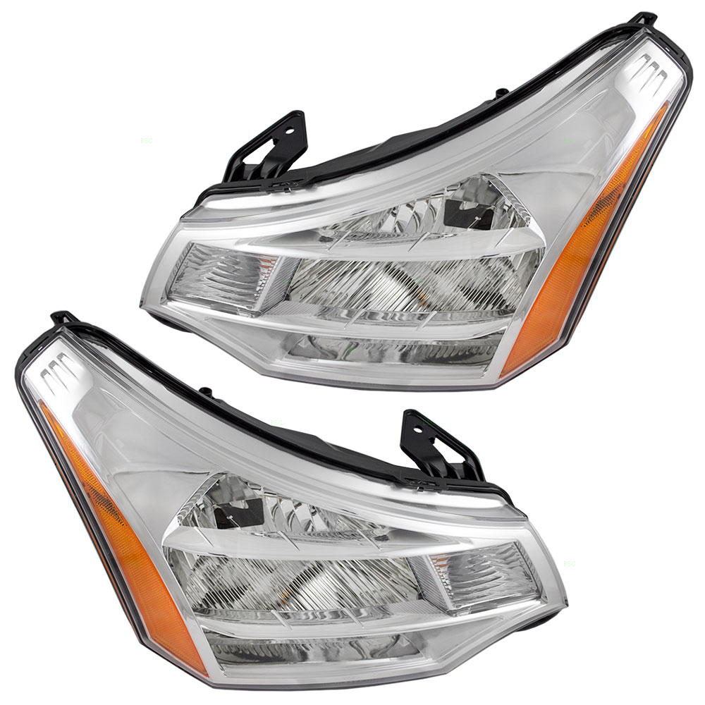 0811 Ford Focus New Pair Set Headlight Headlamp Lens