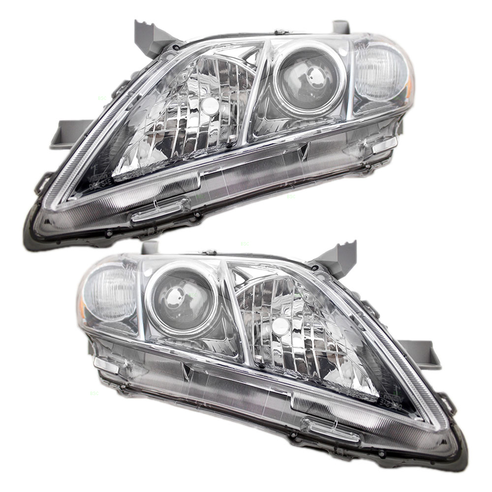 0709 Toyota Camry USA New Pair Set Headlight Headlamp