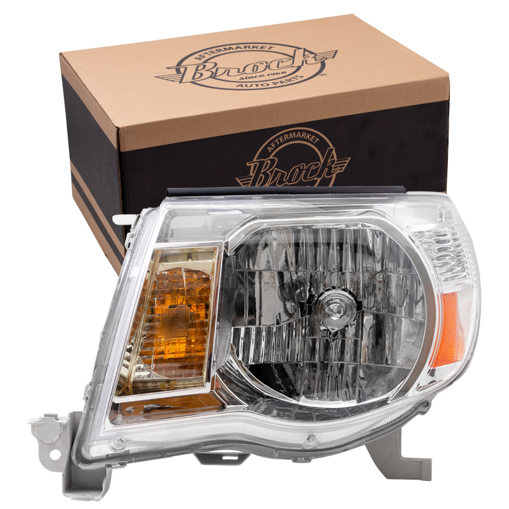 0511 Toyota Pickup Truck Drivers Headlight Assembly Chrome