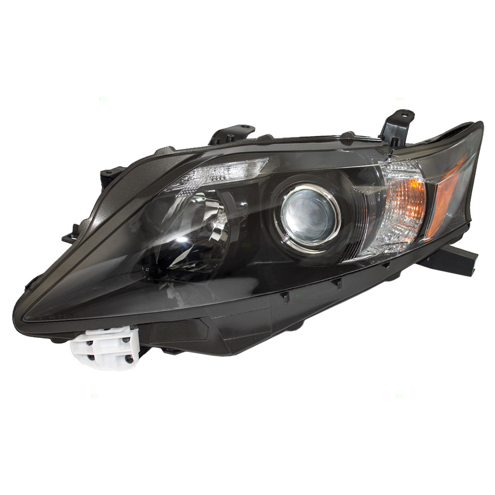 1012 Lexus RX350 Drivers Halogen Headlight with Black Bezel