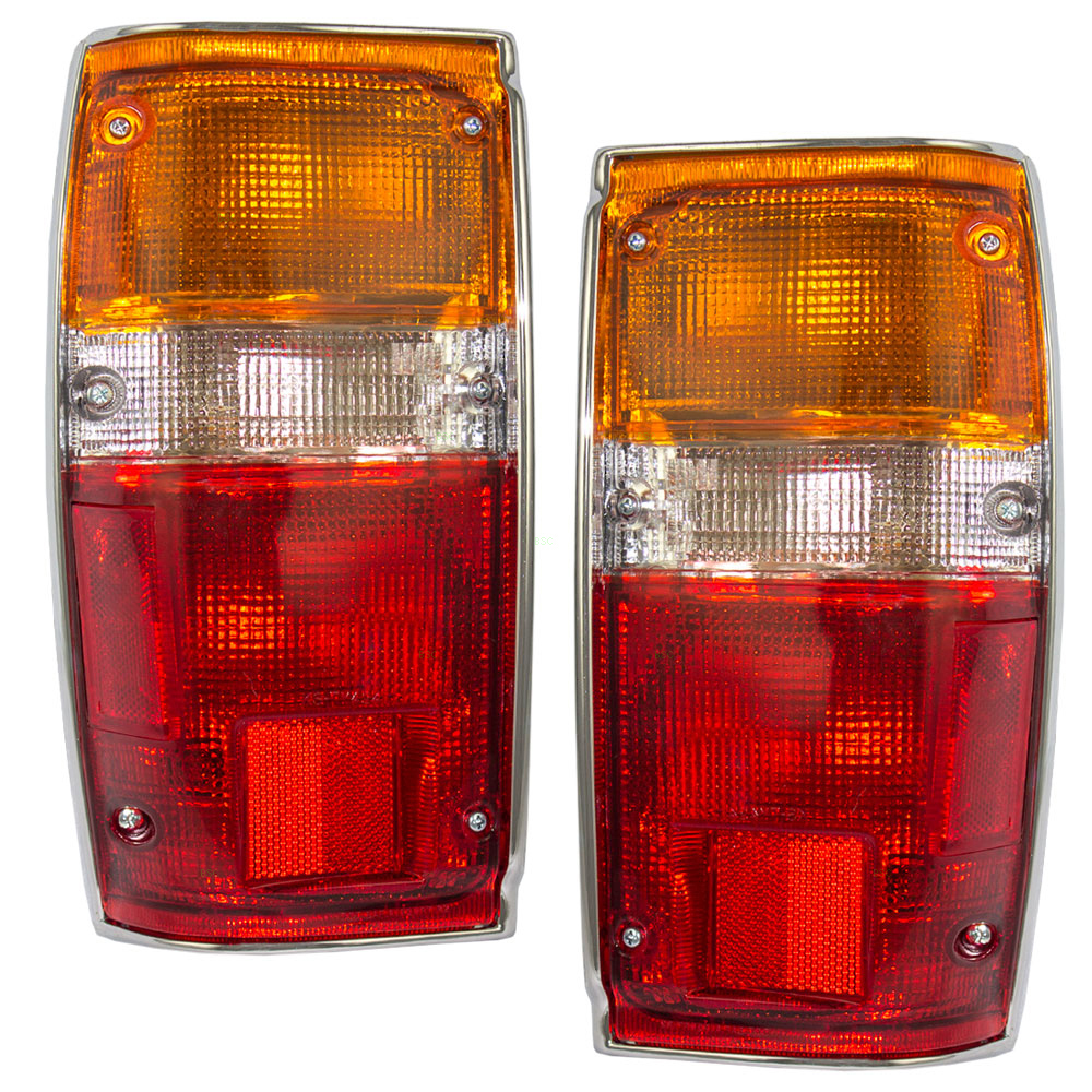 Toyota 4Runner Pickup Truck Set of Taillights - Chrome Trim