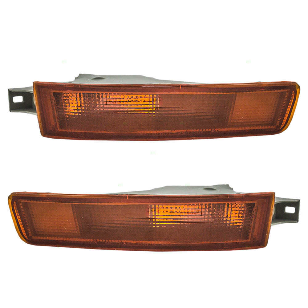 9294 Toyota Camry Set of Side Signal Marker Lights Inner Bumper Mounted Lenses