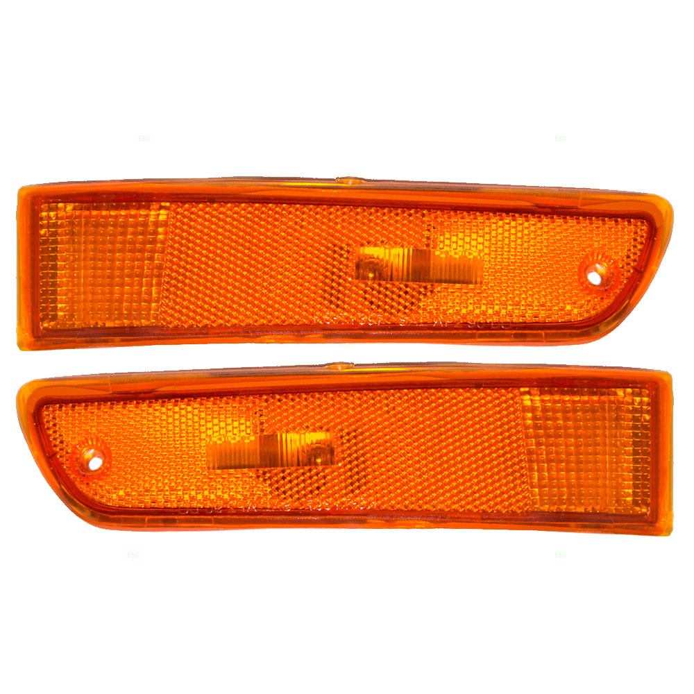 9294 Toyota Camry Set of Side Signal Marker Lights Outer Bumper Mounted Lenses