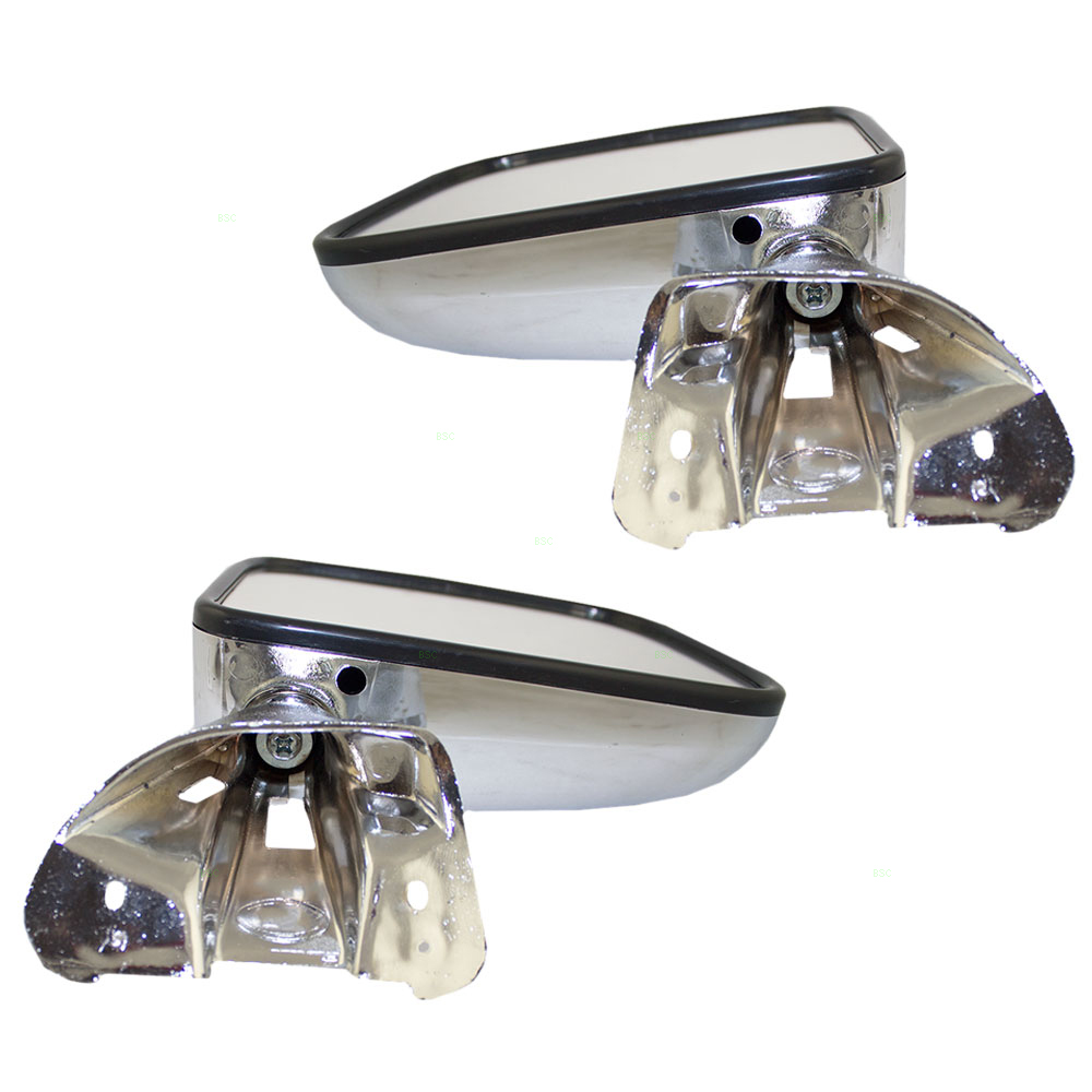 Toyota Pickup Truck 4Runner Set of Side View Manual Chrome Door Mounted Mirrors