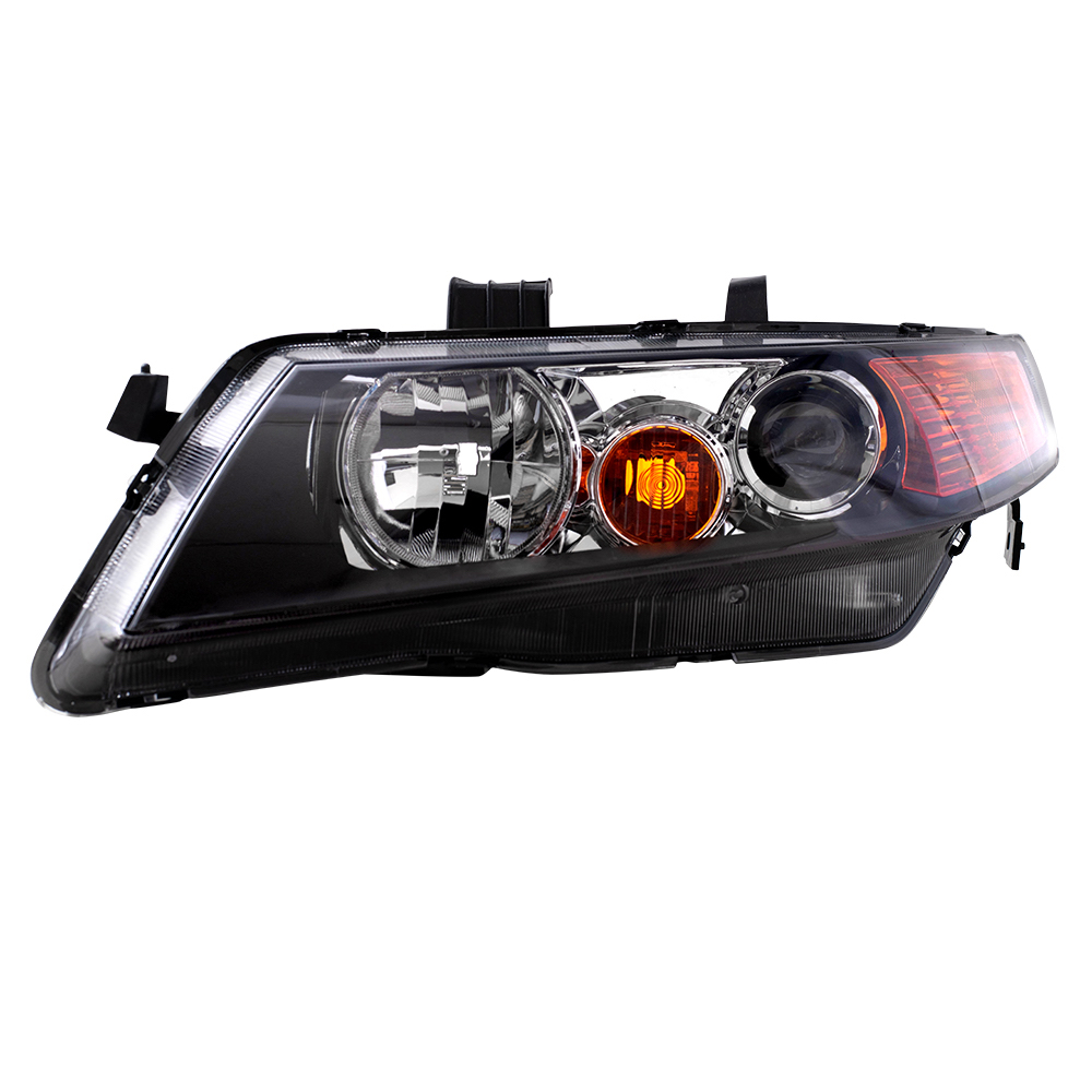 0405 Acura TSX New Drivers Headlight Headlamp Lens w/ Black Housing Assembly