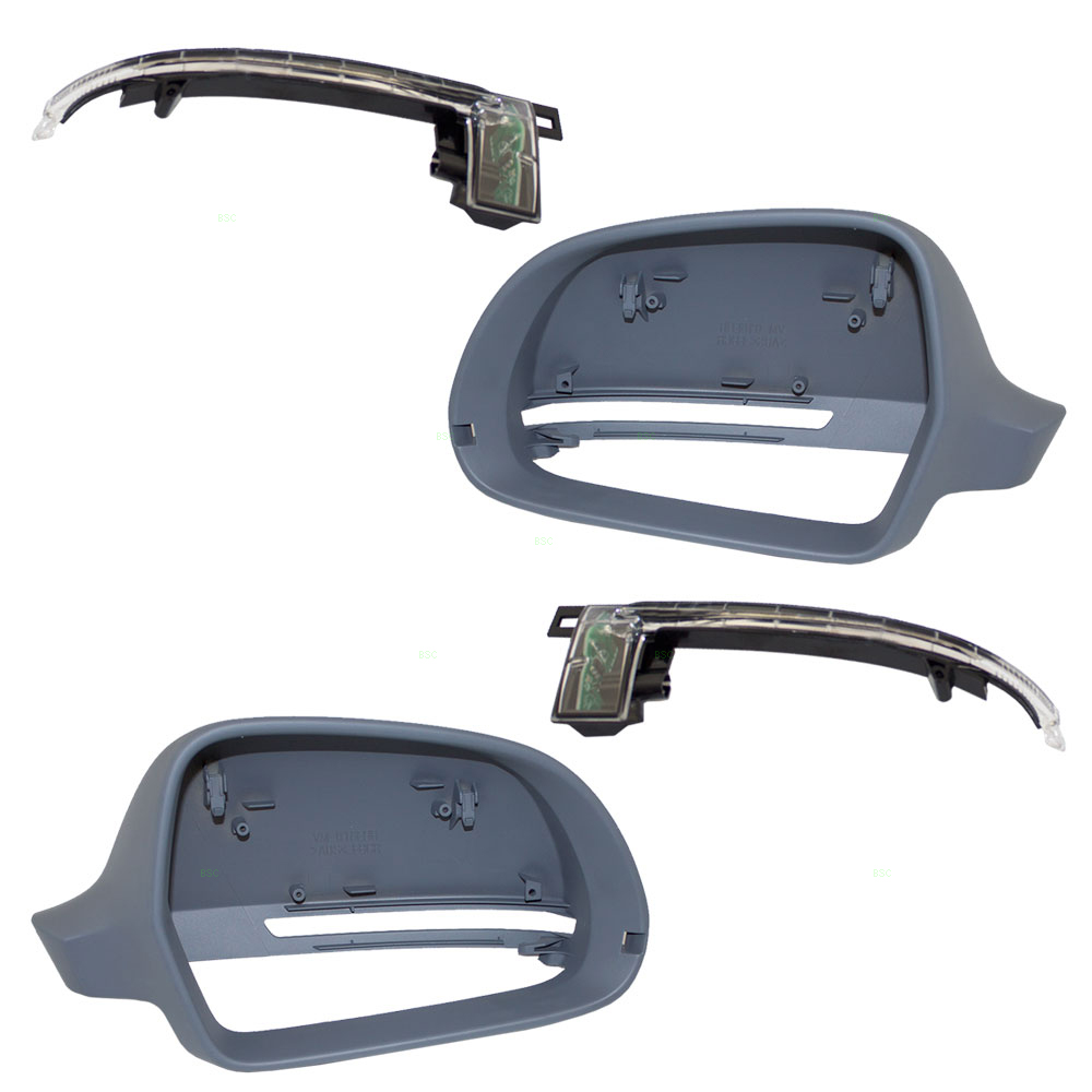 0913 Audi A3 Set of Side View Power Mirrors Heated Signal w/ Power