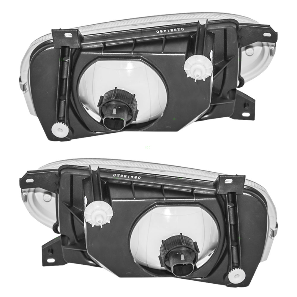 VW Volkswagen Cabrio Golf New Pair Set Halogen Headlight Headlamp Lens with