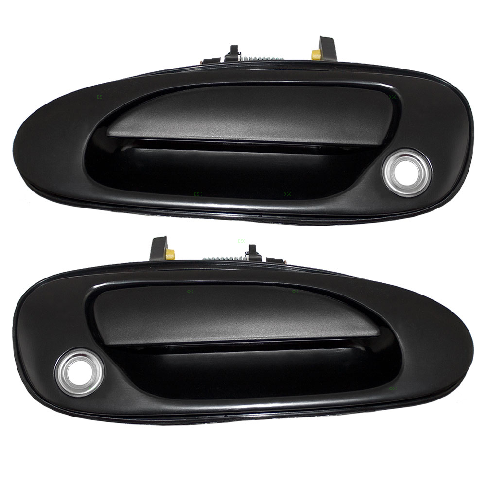 9497 Honda Accord Set of Front Outside Black Metal Door Handles