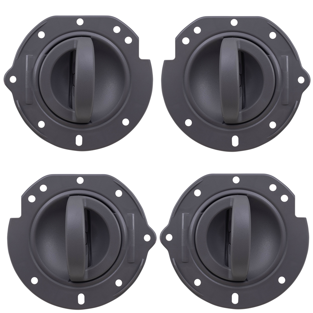 0507 Jeep Liberty 4 Piece Set of Inside Gray Door Handles with Gray