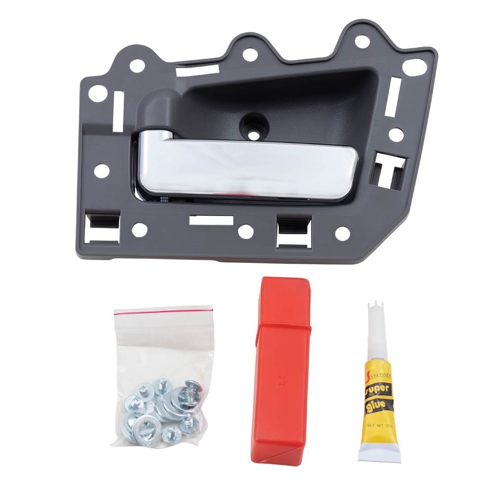 0510 Jeep Grand Cherokee Drivers Inside Front Gray & Chrome Door