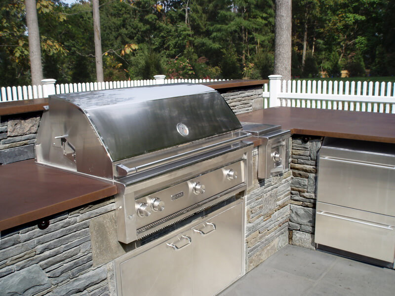 Outdoor Kitchen Concrete Countertops