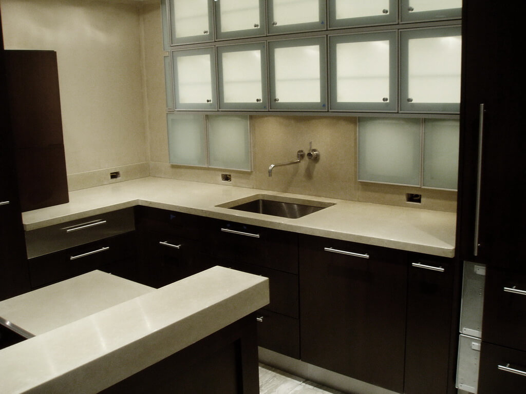 Modern Kitchen Concrete Countertops Brooks Custom