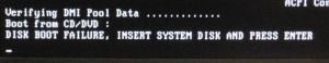 Disk Boot Failure...not good. Disk Boot Failure..not good.