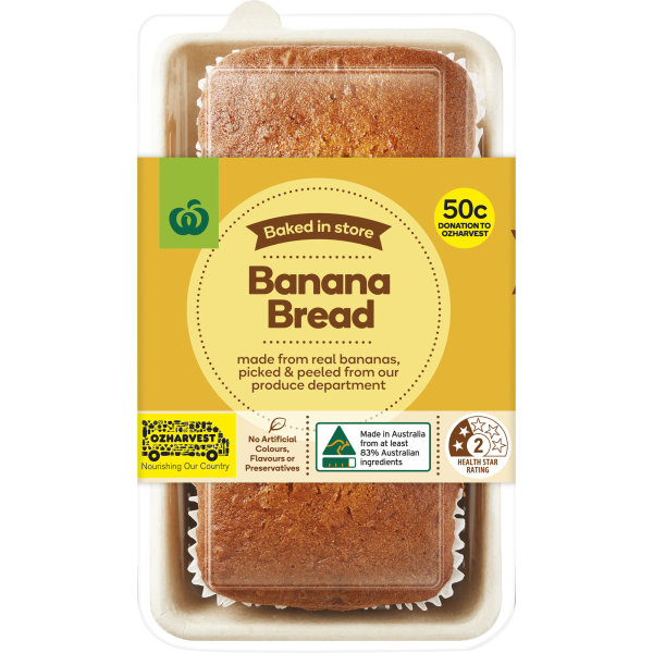 Woolworths Banana Bread Loaf Each bunch