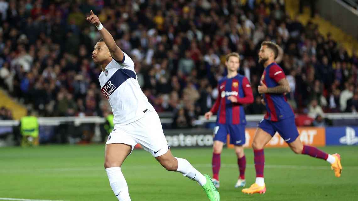 PSG goleia Barcelona e vai à semifinal da Liga dos Campeões