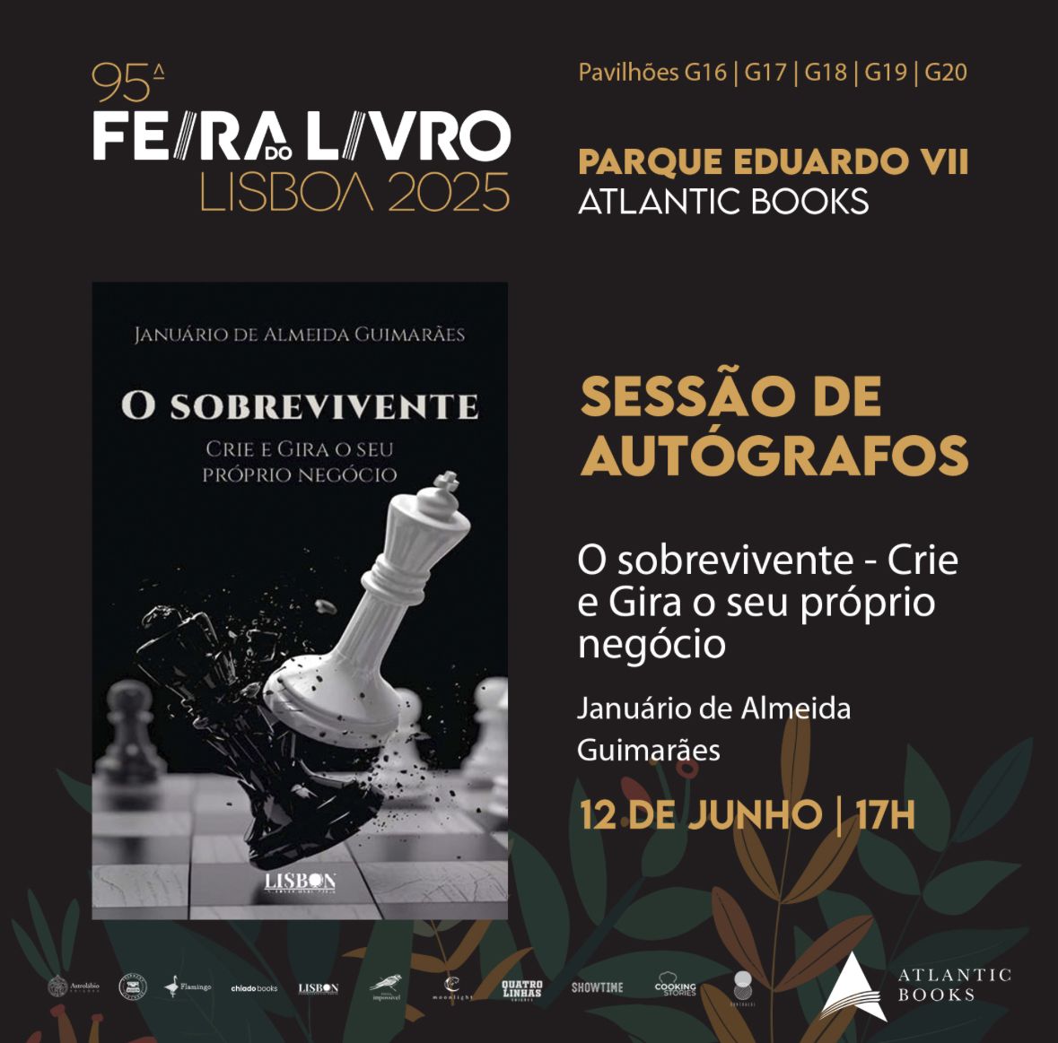 JANUÁRIO GUIMARÃES LANÇA “O SOBREVIVENTE” NA FEIRA DO LIVRO DE LISBOA