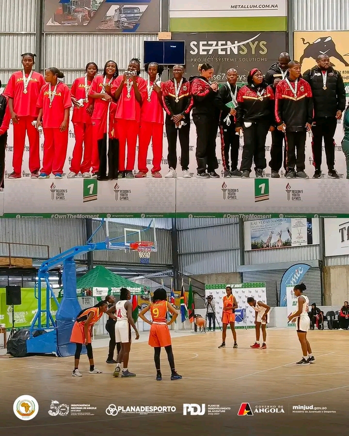 ANGOLA CONQUISTA TÍTULO DA REGIÃO 5 EM BASQUETEBOL FEMININO SUB-16 