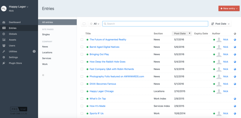 Craft CMS, Entries Are Pages!