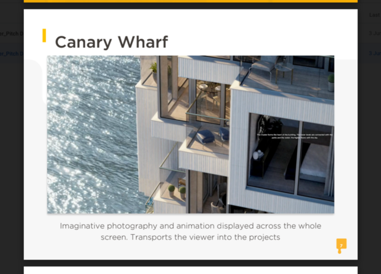 A snapshot of my research in a client presentation