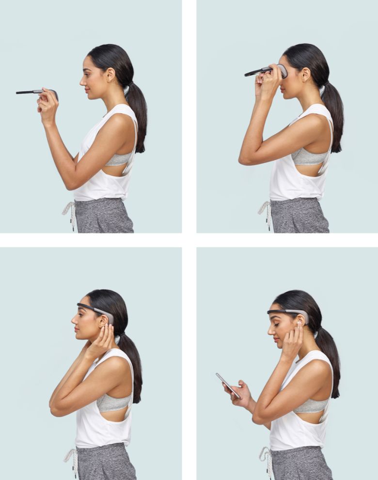 Step-by-step tutorial on how to put on the device