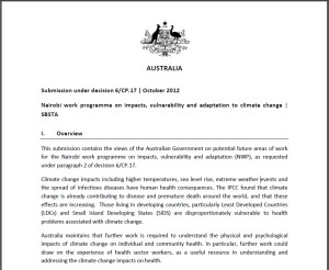 Australian Govt NWP Submission Oct 2012
