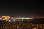 Fotografías nocturnas de la playa de Fuengirola