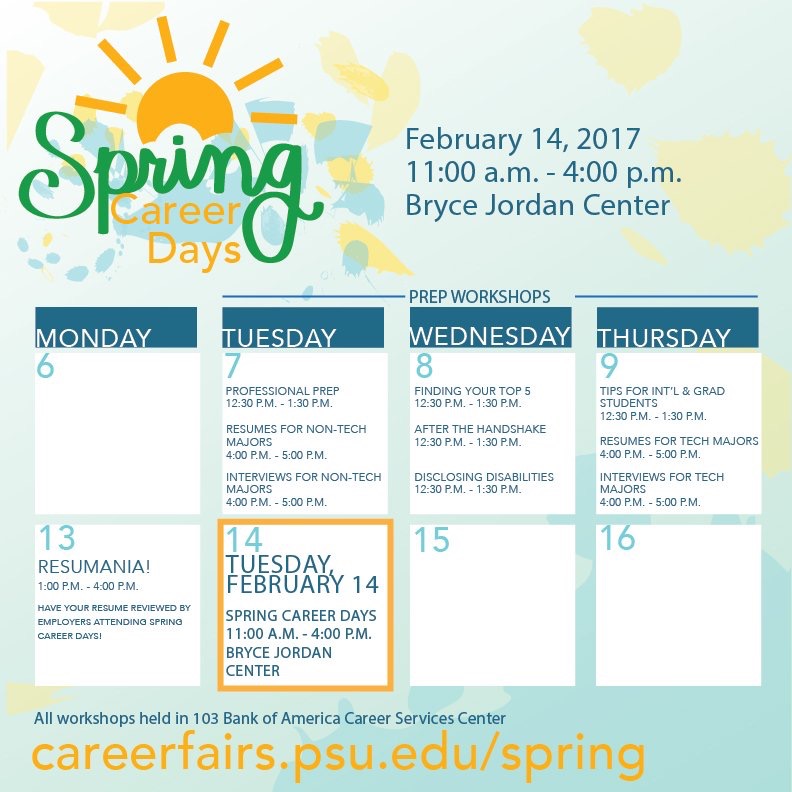 Spring Career Days The Penn State Parent and Family Experience