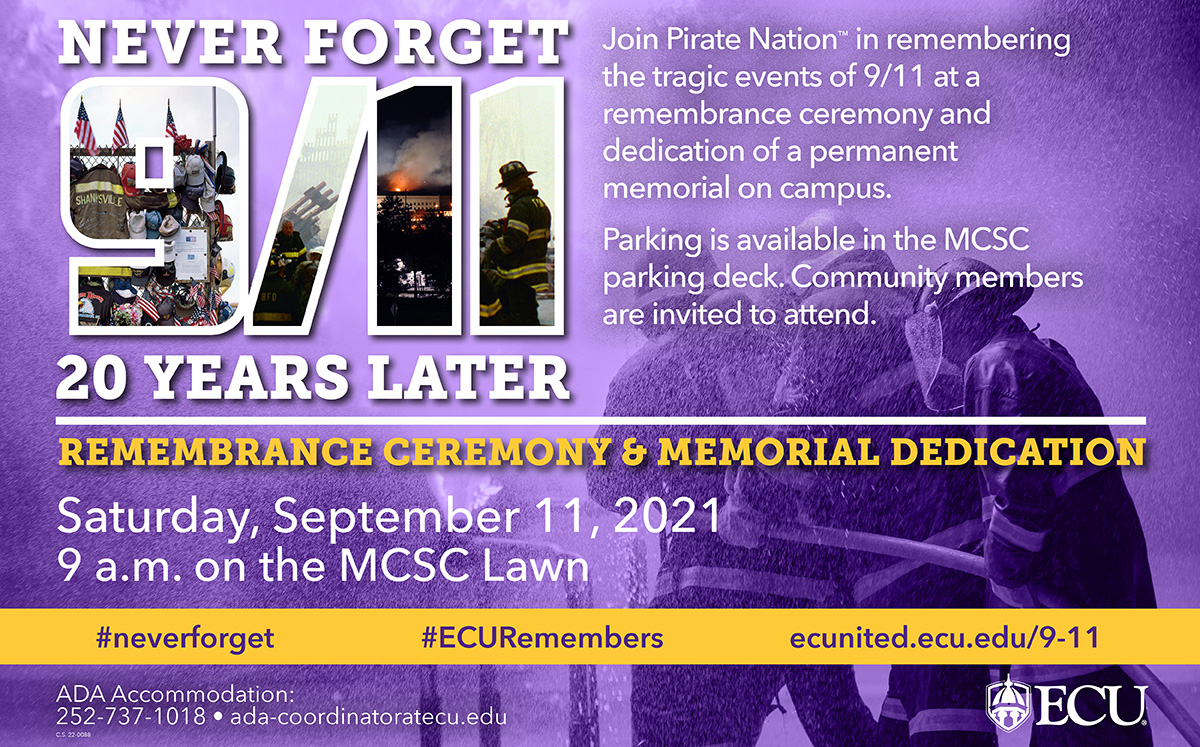 Never 20 Years Later 9/11 The ECU Parent and Family Portal