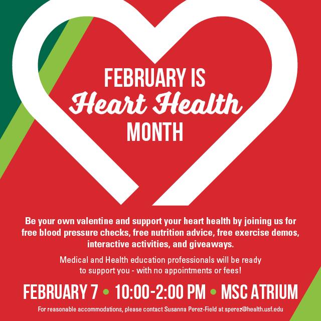 February is Heart Health Month! The USF Parent & Family BULLetin