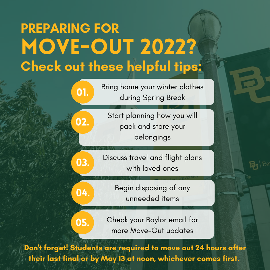 Spring Break May be Here, but MoveOut is The Baylor Parent Portal