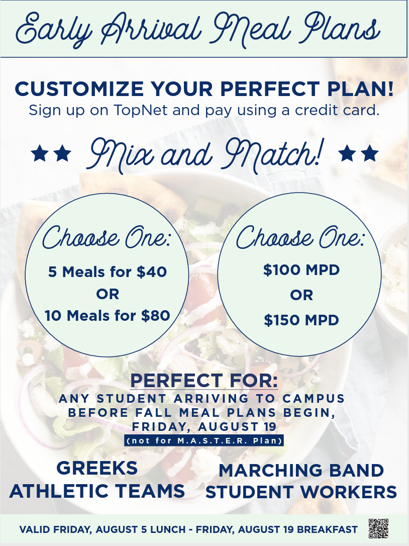 Early Arrival Meal Plan Options The WKU Parent & Family Portal