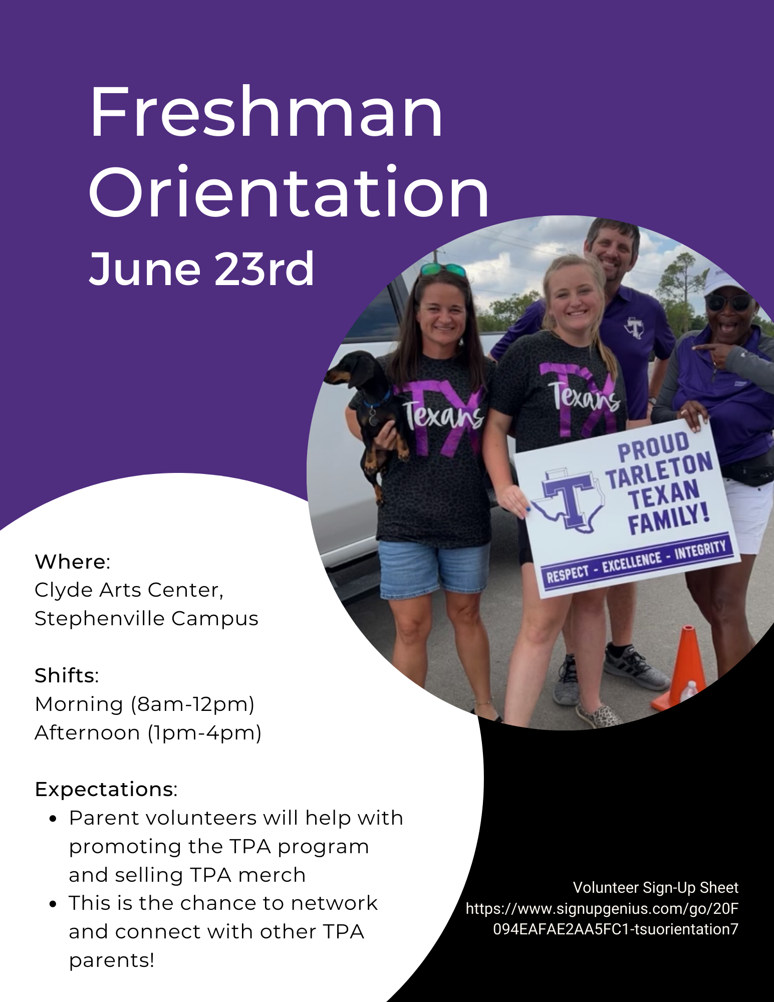 June 23rd The Tarleton State University Parent and Family Experience