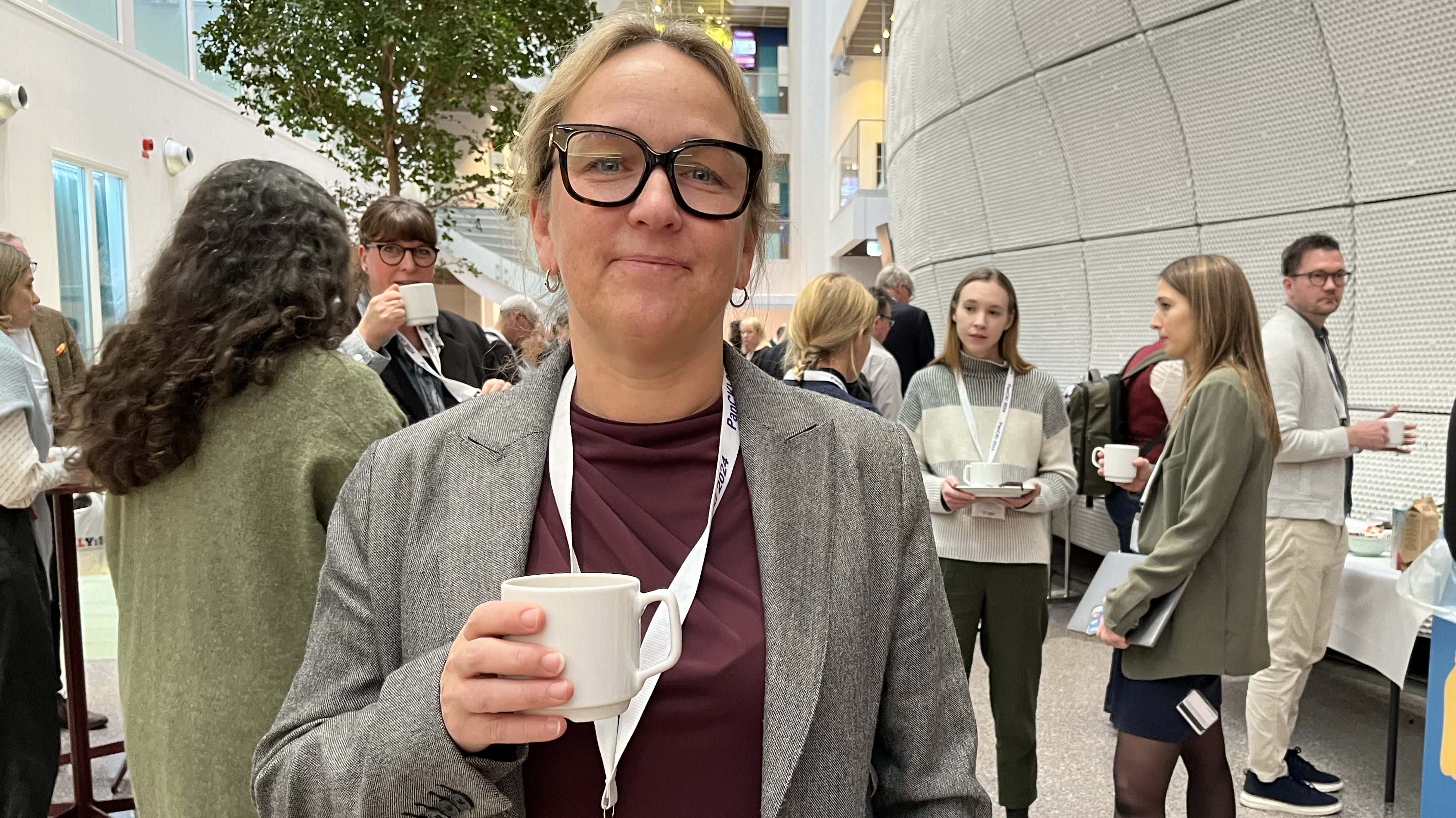närbild kvinna