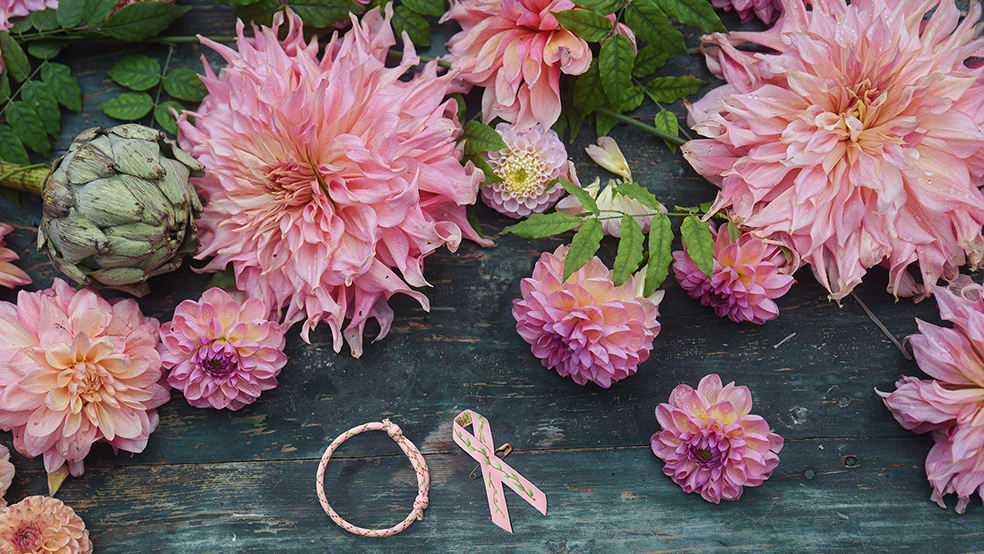 Cancerfondens Rosa Band och armband 2025