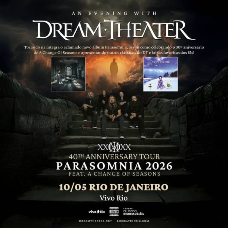Dream Theater - 40th Anniversary Tour Parasomnia 2026 @ Rio De Janeiro - RJ