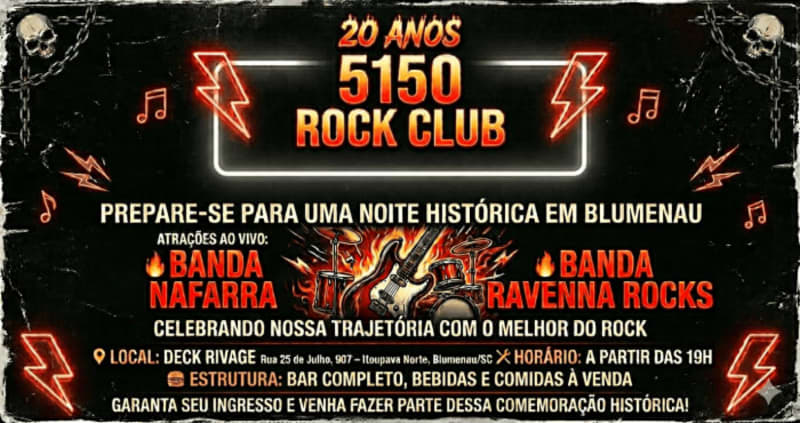 5150 Rock Club – 20 Anos @ Blumenau - SC