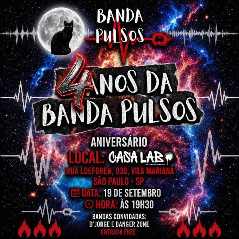 4 Anos da Banda Pulsos na Casa Lab @ São Paulo - SP