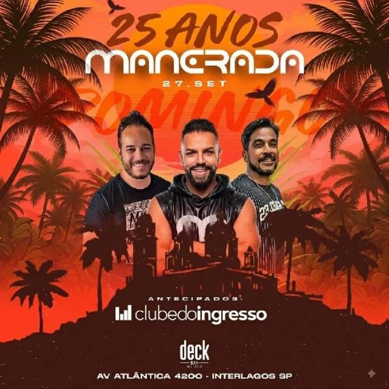 25 Anos Banda Manerada – Celebração Especial no Deck Bar @ São Paulo - SP