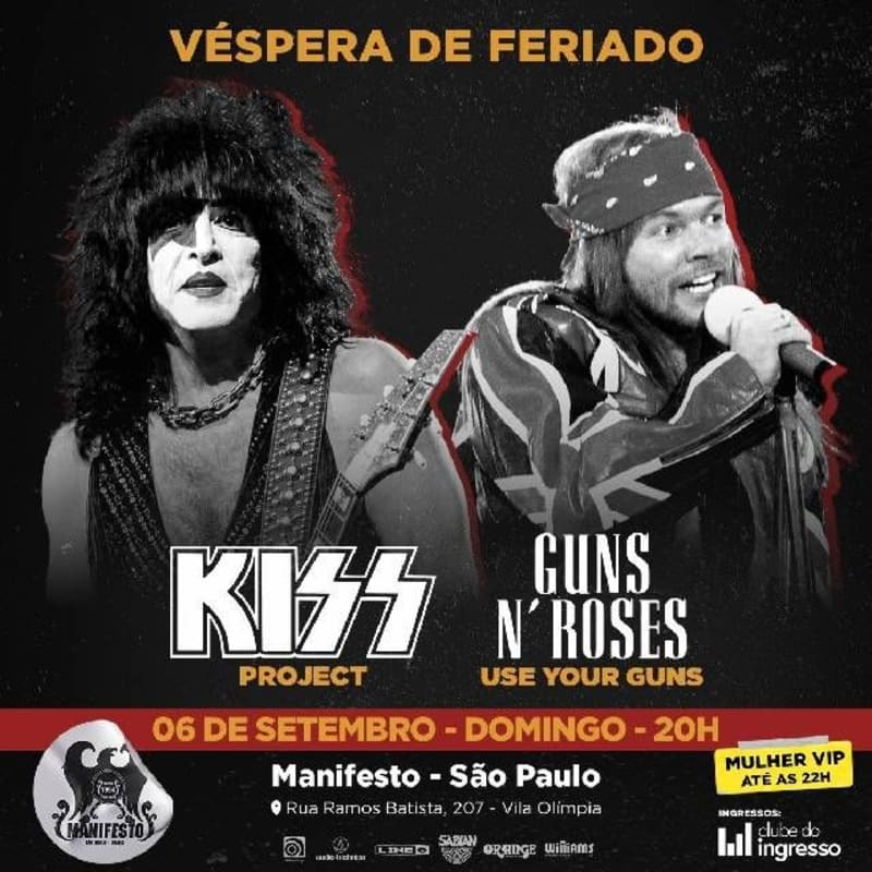 Covers: Guns N Roses e Kiss @ São Paulo - SP
