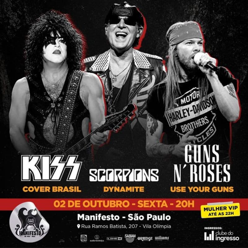 Covers: Guns N Roses - Kiss - Scorpions @ São Paulo - SP