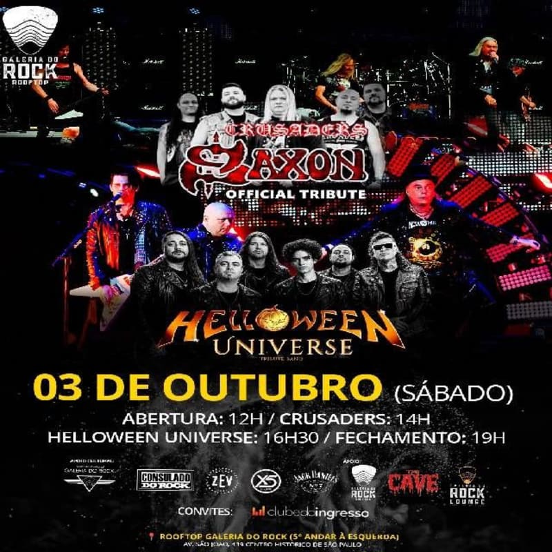SAXON (Crusaders) + HELLOWEEN (Helloweun Universe) @ São Paulo - SP
