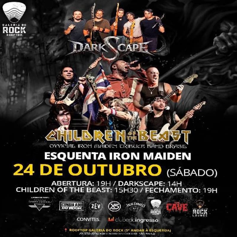 Iron Maiden (Children Of The Beast) + Darkscape (Metal Autoral) @ São Paulo - SP