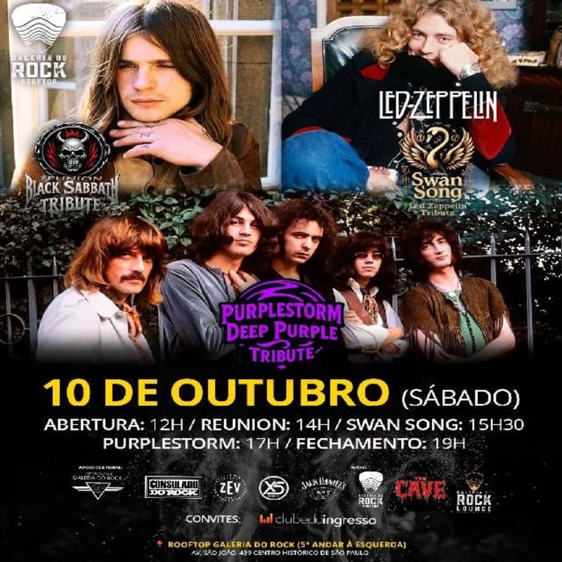 Black Sabbath (Reunion) + Led Zeppelin (Swan Song) + Depp Purple (Purplestorm) @ São Paulo - SP