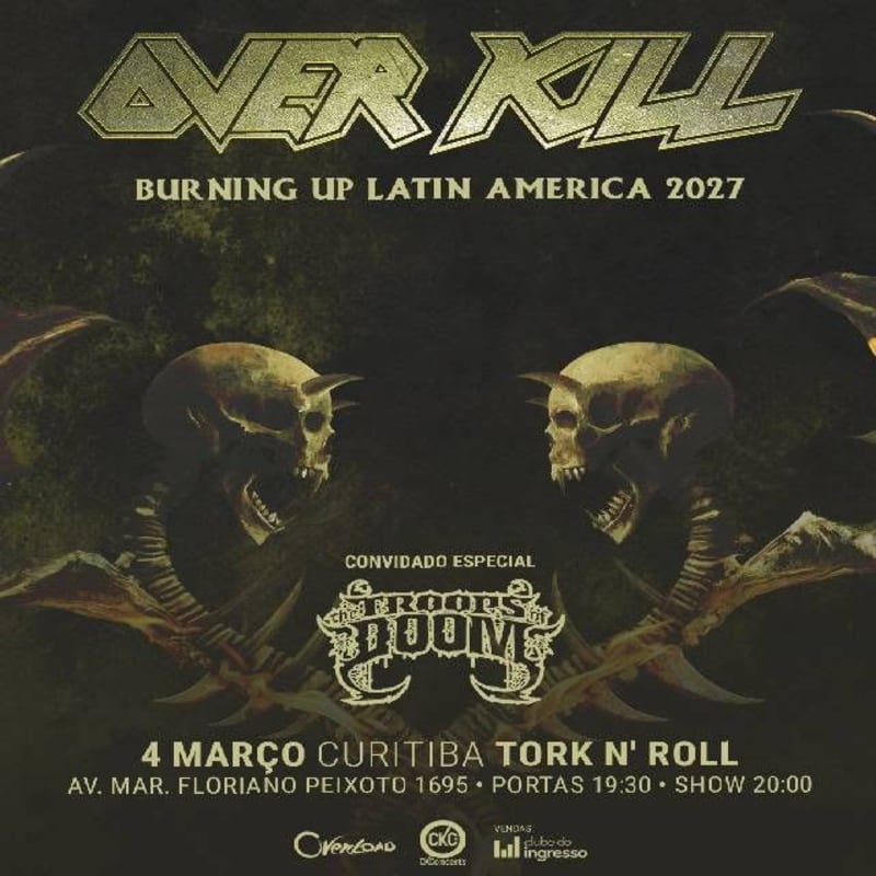 Overkill – Burning Up Latin America 2027 @ Curitiba - PR